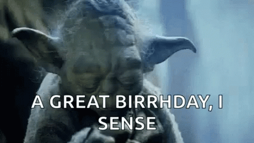 Yoda Star Wars Happy Great Birthday GIF