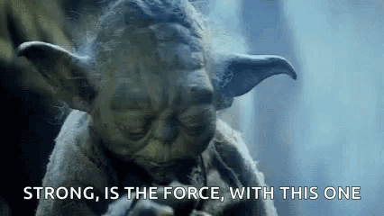 Yoda Statue With Strong Is The Force