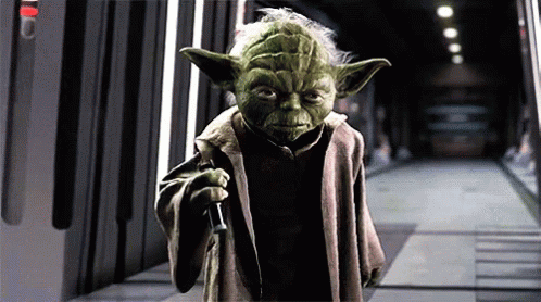 Yoda Walking with Cane