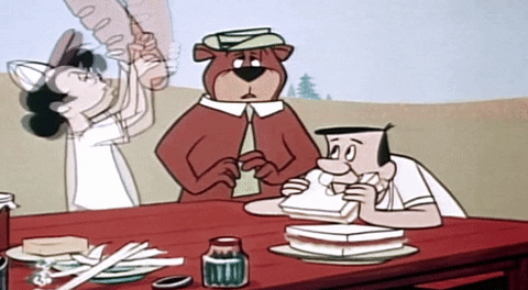 Yogi Bear Bread Smash GIF