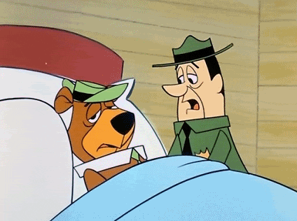 Yogi Bear Feeling Sick GIF