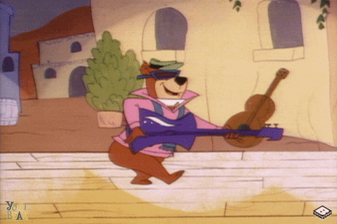 Yogi Bear Guitar Playing GIF