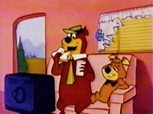 Yogi Bear Snacking GIF