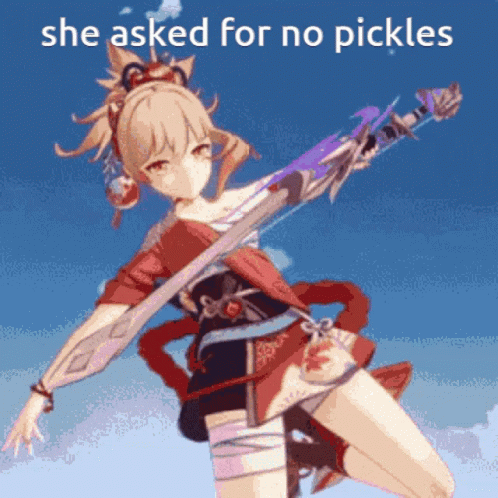 Yoimiya She Asked For No Pickles GIF