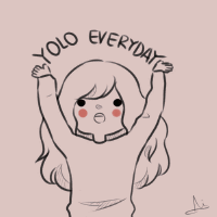 Yolo Everyday Aesthetic Girl Drawing GIF