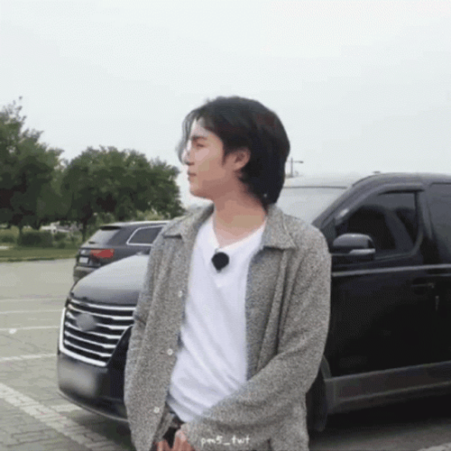 Yoongi Fixing Hair Outside GIF