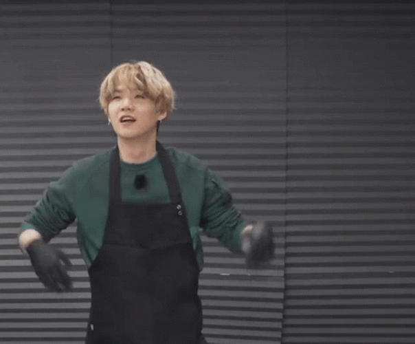 Yoongi Heart Sign GIF