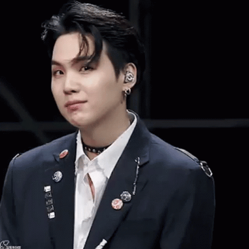 Yoongi Smirk Laugh GIF