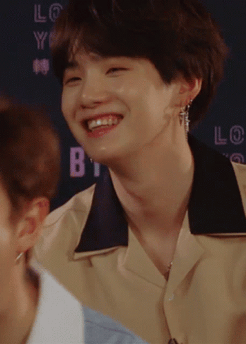 Yoongi Wide Smile GIF