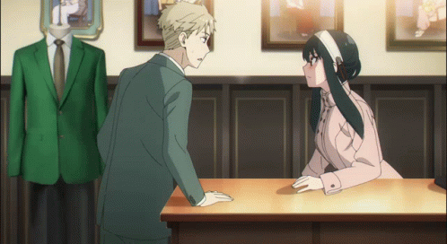 Yor And Loid Arguing Spy X Family GIF