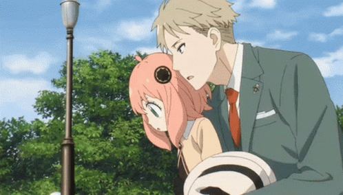 Yor Forger Running Down Hill GIF