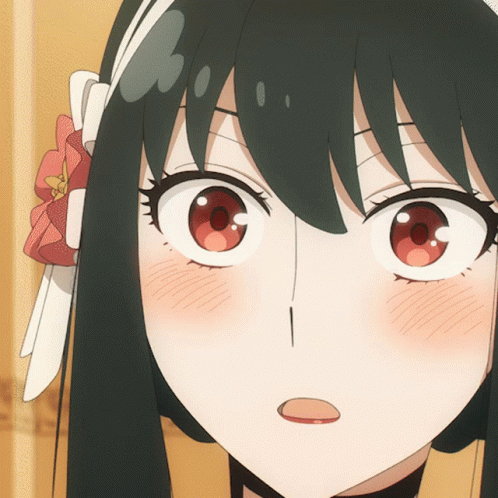Yor Forger Wide Eyes Startled Reaction GIF