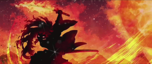 Yoriichi Glowing Sword And Blazing Sun GIF