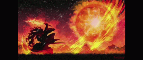Yoriichi Tsugikuni And Blazing Sun GIF
