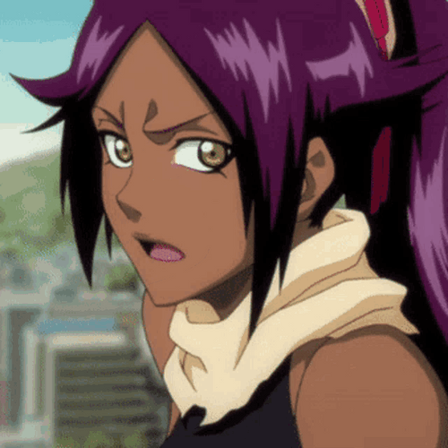 Yoruichi Shih in Happy Excited Reaction Bleach Anime GIF GIFDB