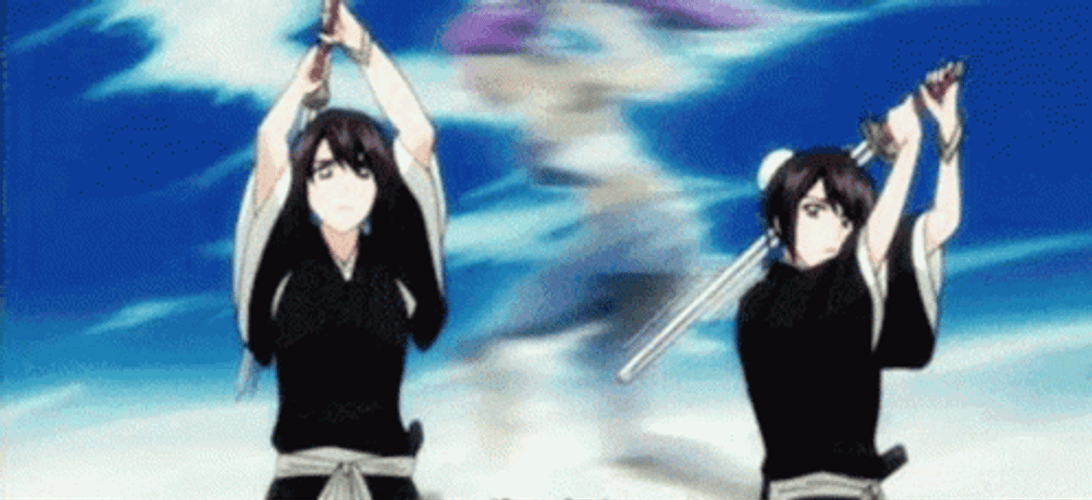Yoruichi Bleach Anime Speed Kick Attack Fight GIF