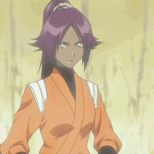 Yoruichi Bleach Anime Stripping Clothes Hot Spring GIF
