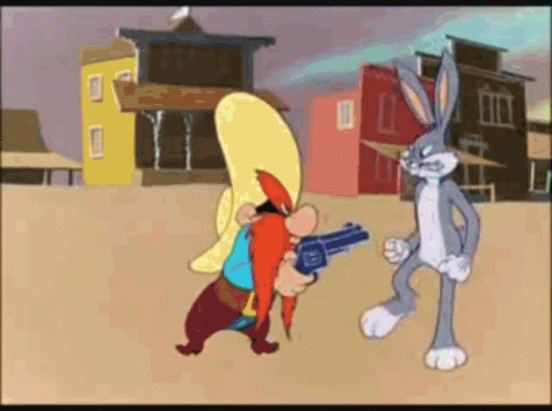Yosemite Sam Crossing Line GIF