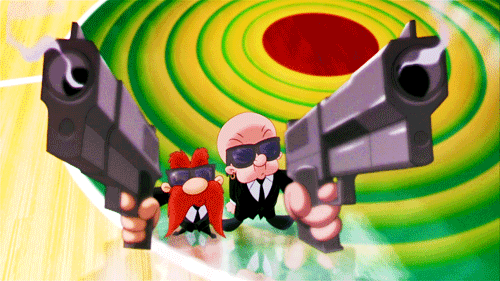 Yosemite Sam Holding Gun GIF