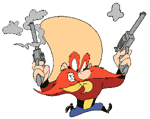Yosemite Sam Holding Two Guns GIF