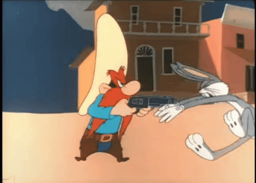 Yosemite Sam Vs. Bugs Bunny GIF