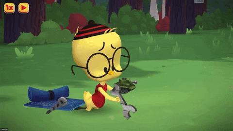 Yosemite Sam Vs. Yellow Bird GIF