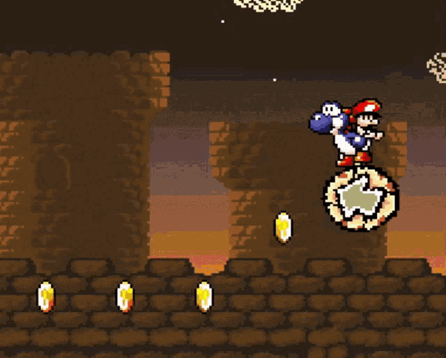 Yoshis Island Platformer Gif GIF