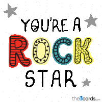 You Are A Rock Star Great Job Sticker GIF