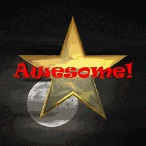 You Are Awesome Golden Star GIF