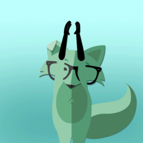 You Are Awesome Mint Fox GIF