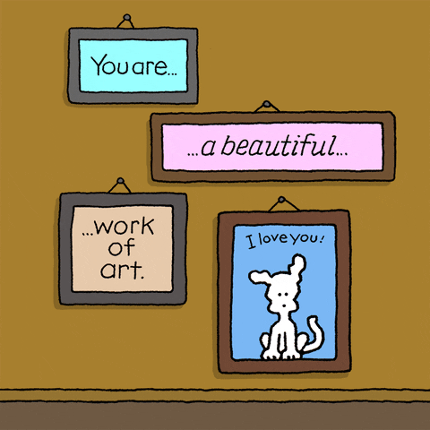 You Are Beautiful Chippy Picture Frames GIF