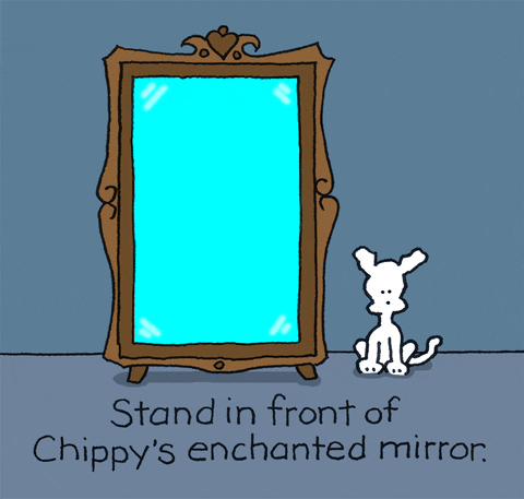 You Are Beautiful Chippy's Mirror GIF