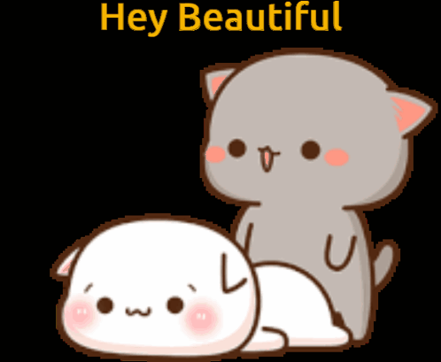 You Are Beautiful Mochi Mochi Cats GIF