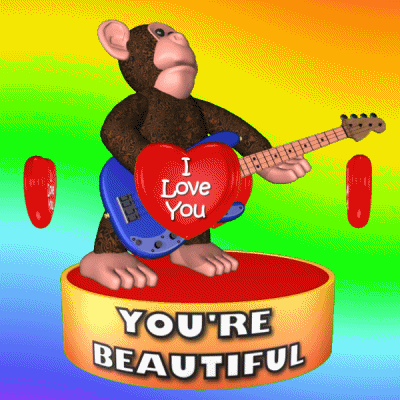 You Are Beautiful Monkey Singer GIF