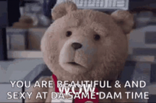 You Are Beautiful Talking Ted GIF
