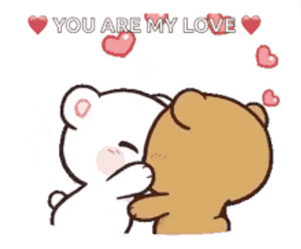 You Are My Love Kissing Bear GIF