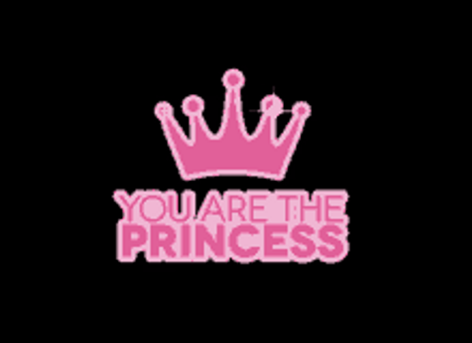 You Are The Princess Animated Text Pink Tiara GIF