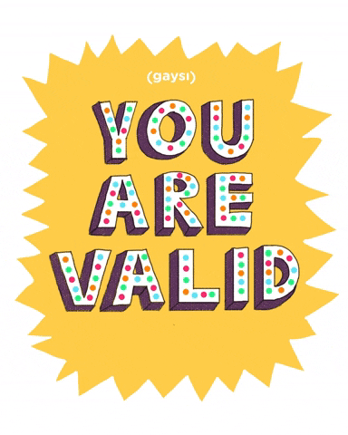You Are Valid Card Yellow Background GIF
