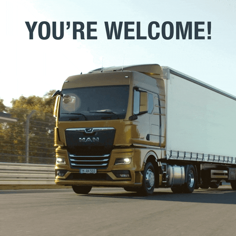 You Are Welcome Container Truck GIF