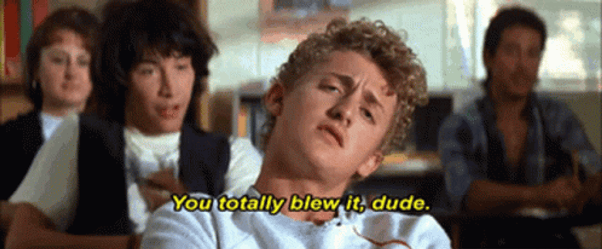 You Blew It Bill And Ted GIF