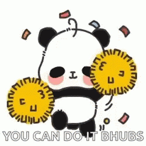 You Can Do It Bhubs Panda Cheer GIF