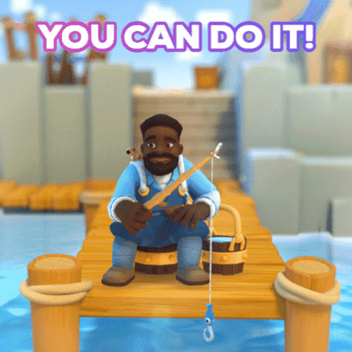 You Can Do It Everdale Fisherman GIF