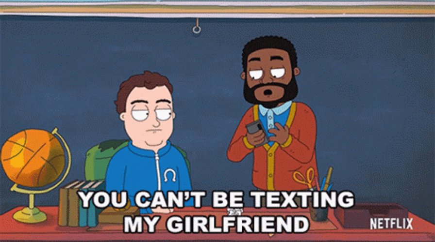 You Can't Be Texting My Girlfriend Hoops Netflix GIF