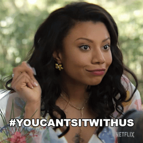 You Cant Sit With Us Gesture GIF