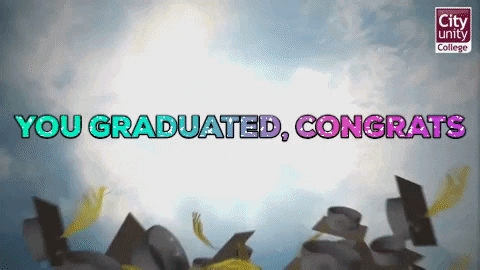 You Congratulations Graduate Throwing Academic Cap GIF