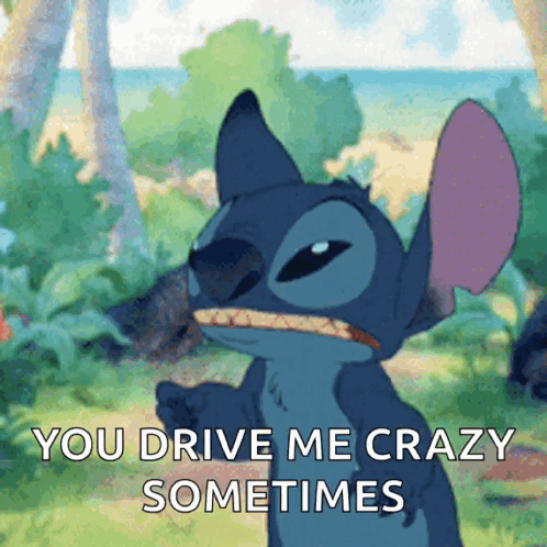 You Crazy Stress Stitch GIF