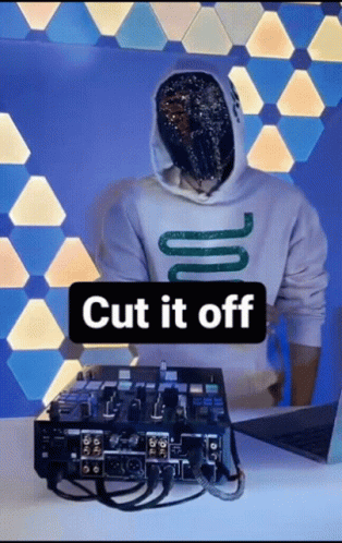 You Didn't Have To Cut Me Off Hooded Man GIF