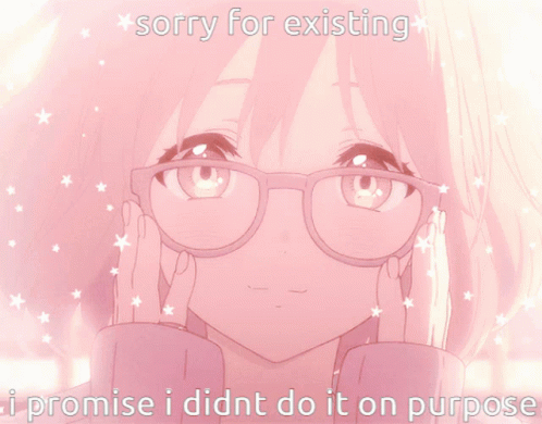 You Didn't See Anything Cute Pink Anime GIF