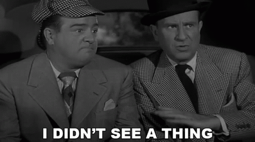 You Didn't See Anything Lou Costello GIF