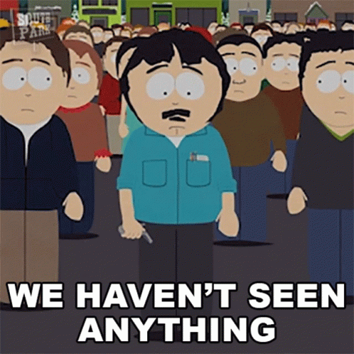 You Didn't See Anything Randy Marsh GIF